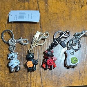 Halloween Coach Bear Keychain Set